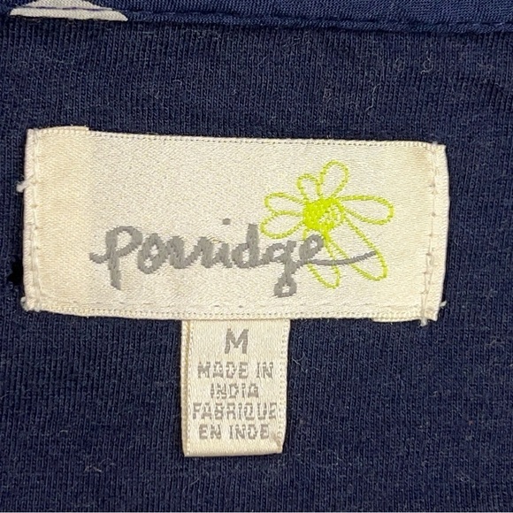 MEDIUM PORRIDGE BLUE WHITE POLKA DOT PRINT TOP SHORT SLEEVE - Picture 10 of 13